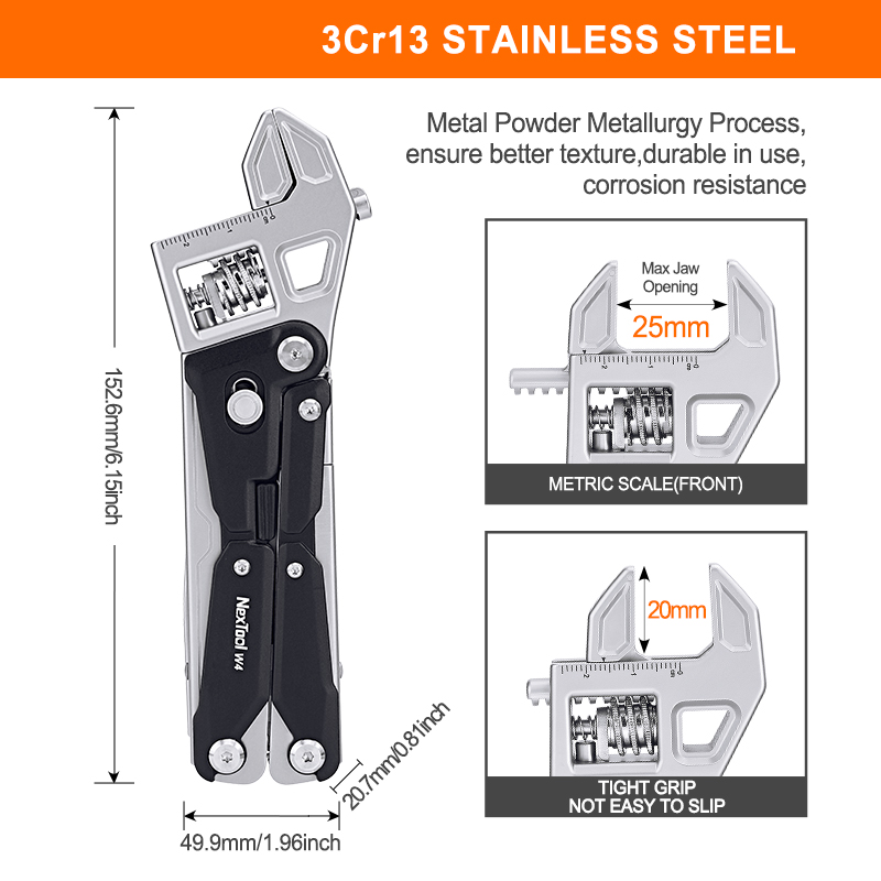 Nextool W4 Adjustable Wrench Multitool - Image 6