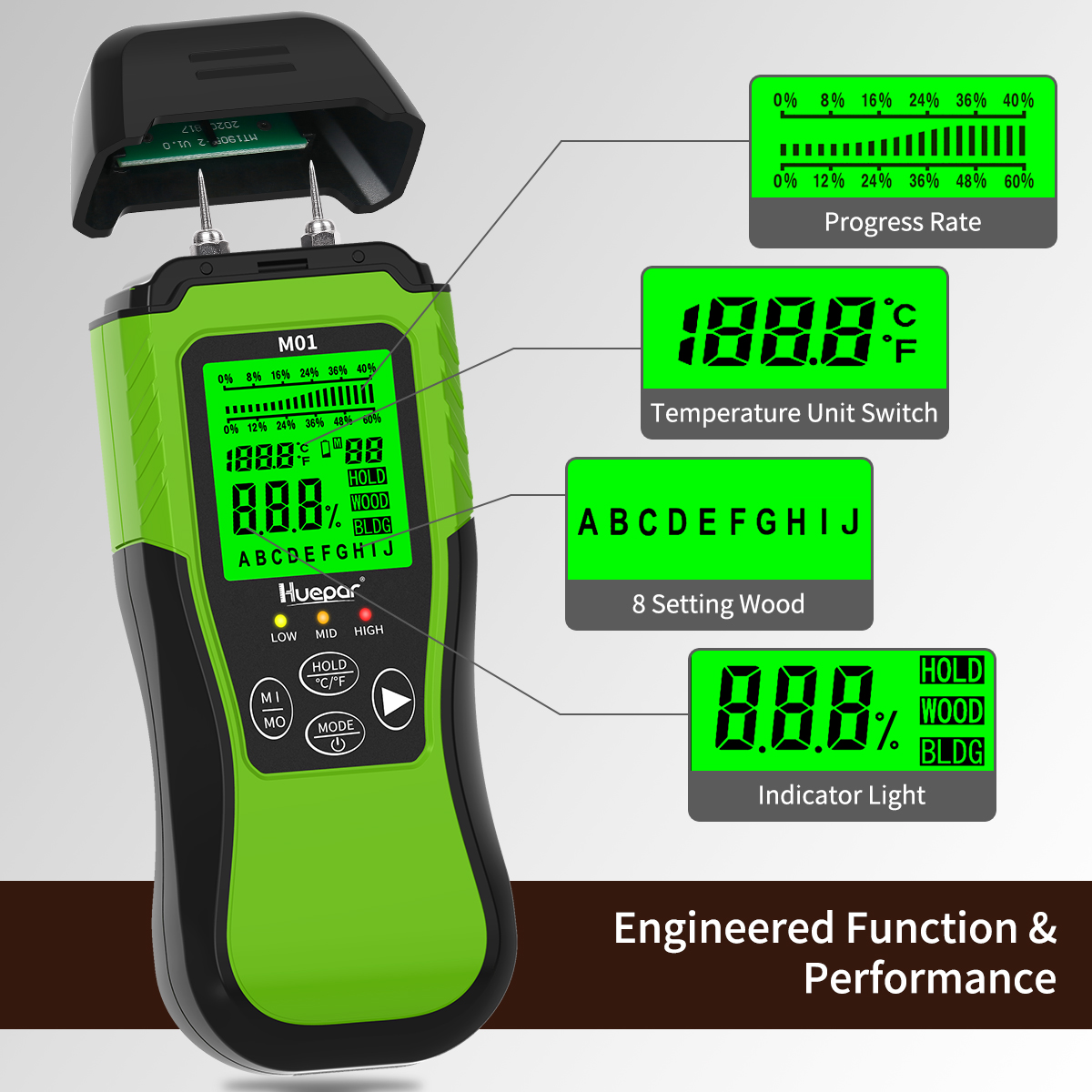 Huepar Moisture Meter M01 - Image 3