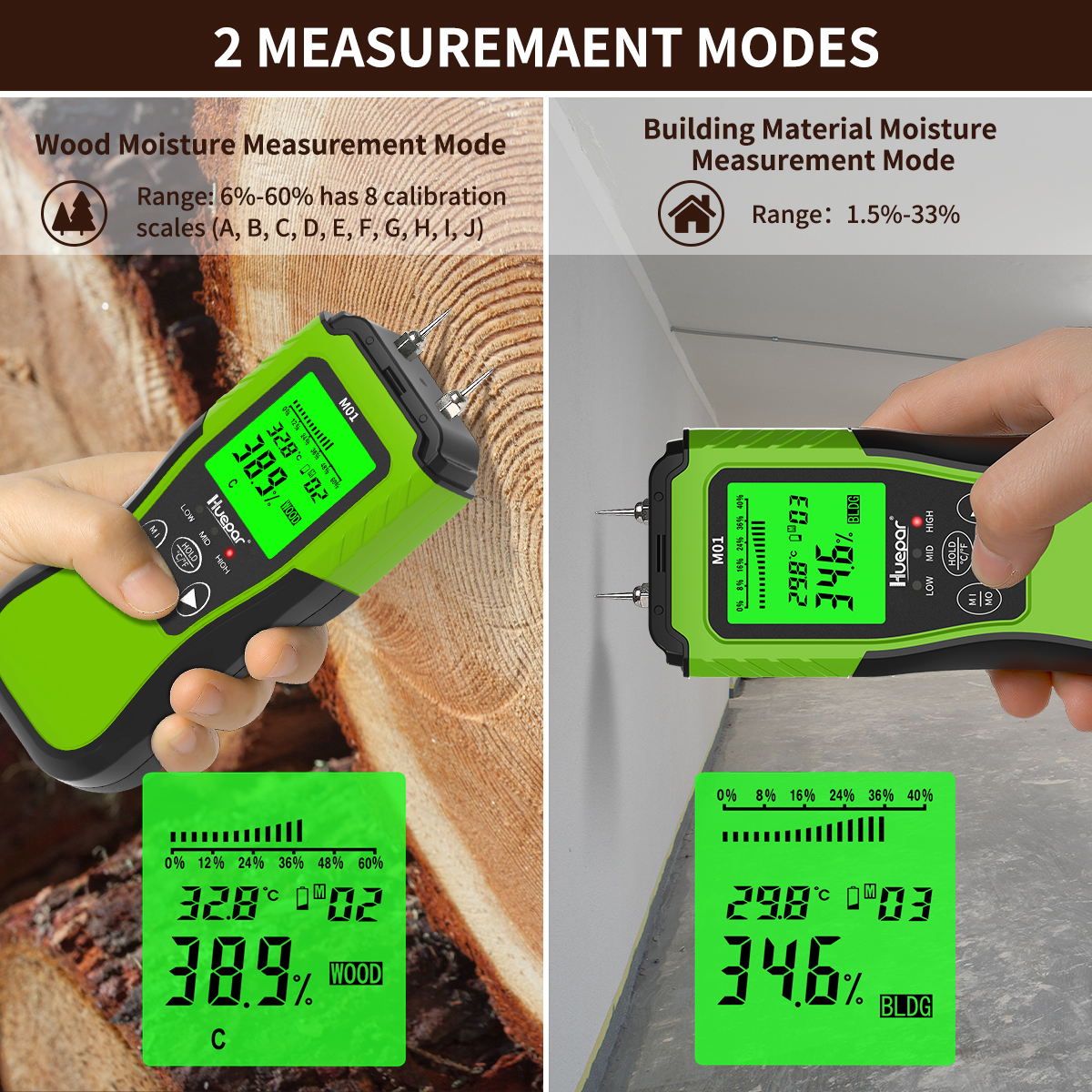 Huepar Moisture Meter M01 - Image 4