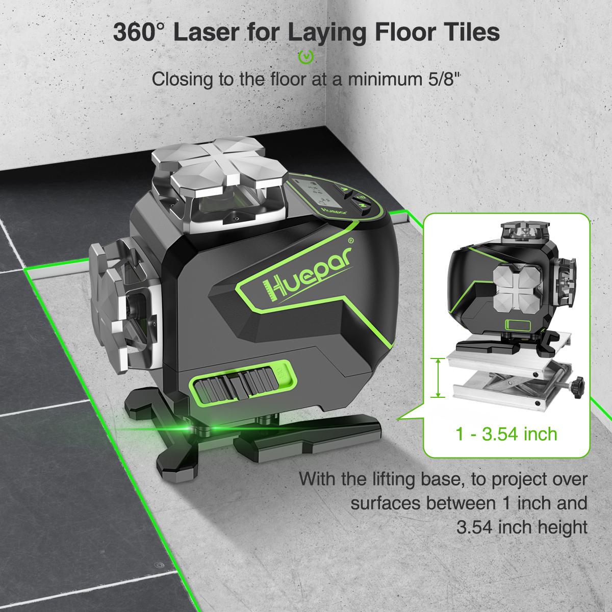 HUEPAR 4 Beam 360° Laser Level S04CG - Image 5