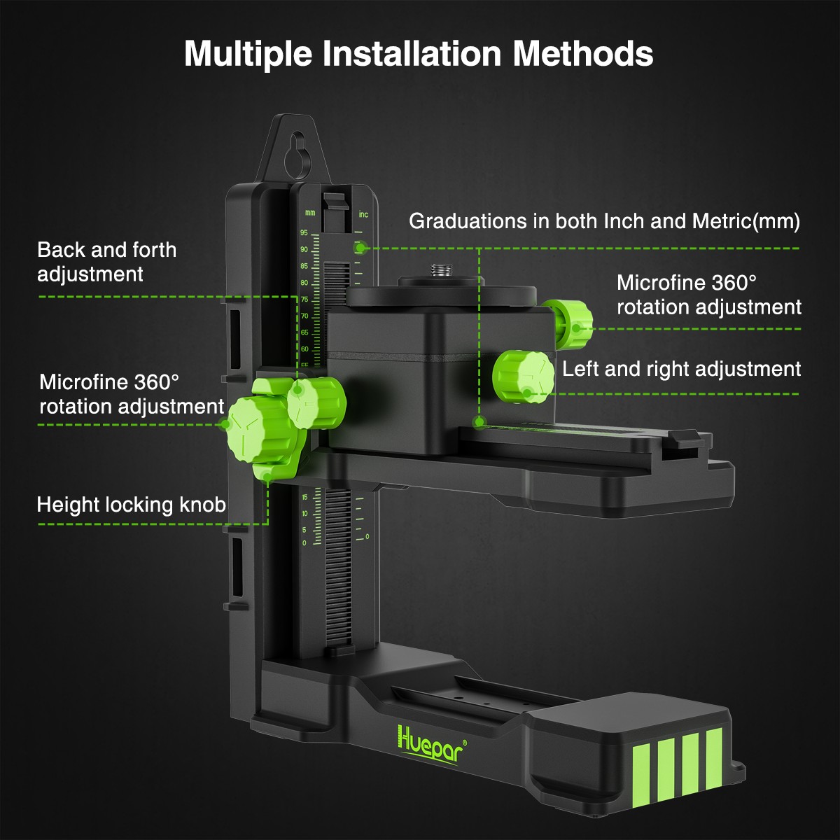 HUEPAR 4 Beam 360° Laser Level S04CG - Image 7