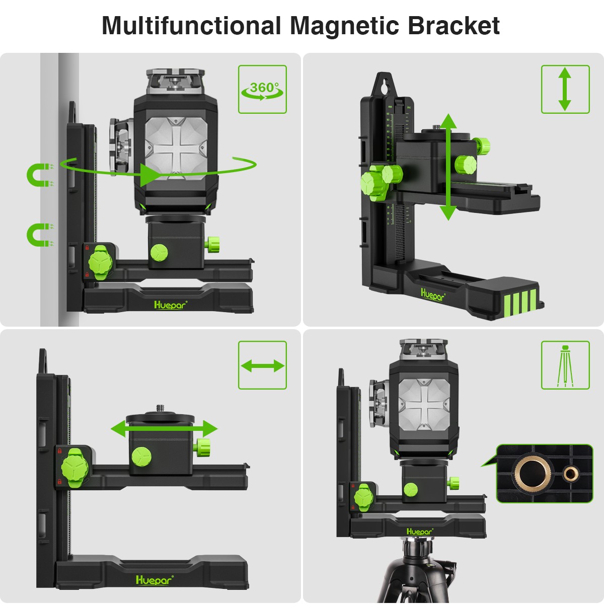 HUEPAR 4 Beam 360° Laser Level S04CG - Image 8