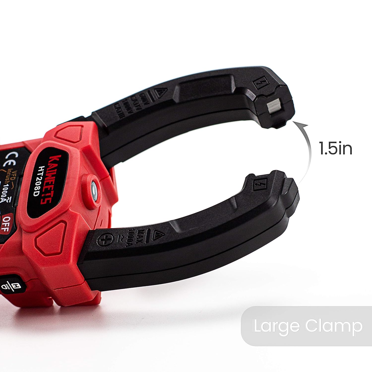 Kaiweets Inrush Clamp Meter, High Current 1000A, AC/DC, True RMS 6000 Counts, HT208D - Image 7