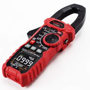 Kaiweets Inrush Clamp Meter, High Current 1000A, AC/DC, True RMS 6000 Counts, HT208D