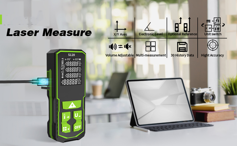 Huepar 120m Laser Distance Measure S120A - Image 9