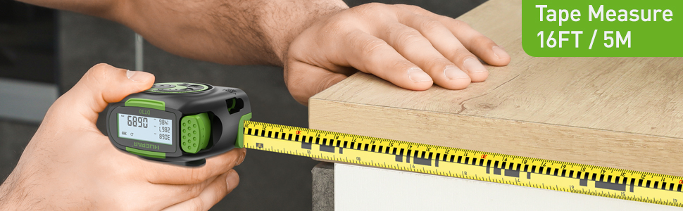 HUEPAR Digital 2-in-1 Laser Distance Measure and Traditional Physical Tape Measure DT30 - Image 10