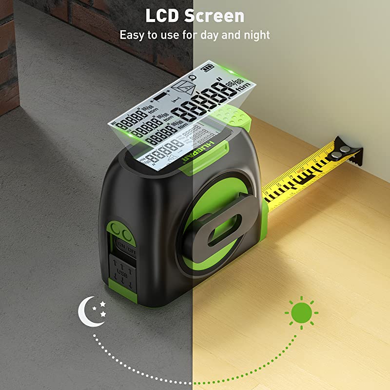 HUEPAR Digital 2-in-1 Laser Distance Measure and Traditional Physical Tape Measure DT30 - Image 11