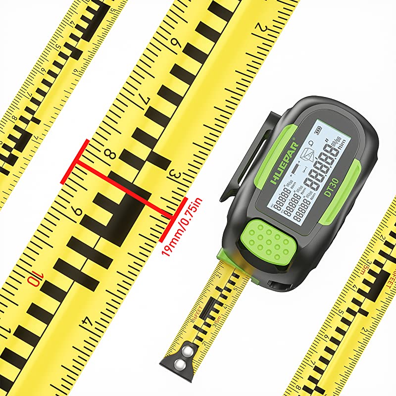 HUEPAR Digital 2-in-1 Laser Distance Measure and Traditional Physical Tape Measure DT30 - Image 14